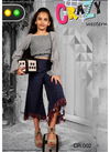 Grey Colour Crazy Weastern Faux Georgette Top With Pant Two Piece Childrens Wear Collection 002